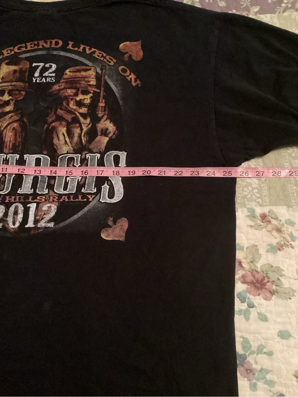 Sturgis Black Hills Rally 2012 Skull Cowboy Graphic T-Shirt Adult 2XL Biker - Picture 5 of 8